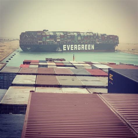 The ever given ship smashed into the banks of the canal last week and halted the global trade routecredit: Grounded 'mega ship' BLOCKS Suez Canal as team work for hours trying to dislodge vessel causing ...