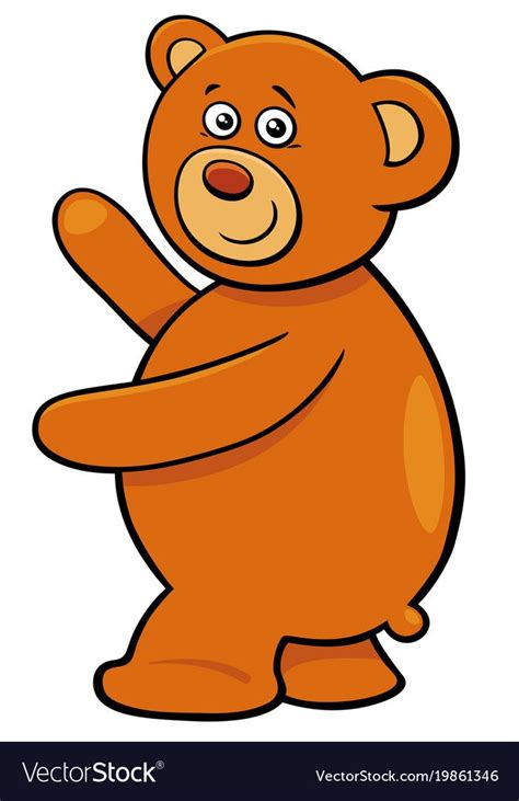 Cute Teddy Bear Cartoon Character Vector Image On Vectorstock Teddy