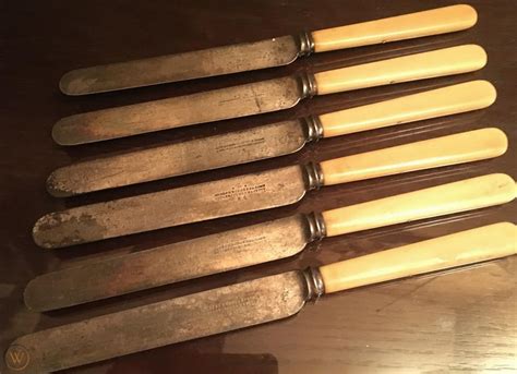 Antique Joseph Rodgers And Sons 6victorian Dinner Knives Cutlers To