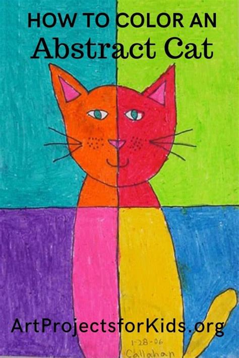 Easy Abstract Art Cat · Art Projects For Kids