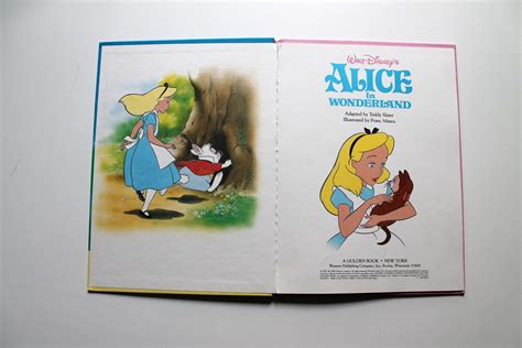 Walt Disneys Alice In Wonderland Big Golden Book 1991 Etsy