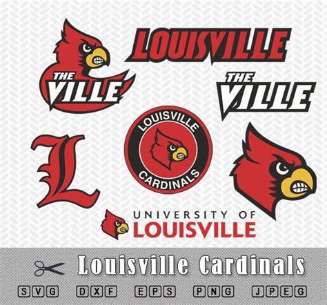 Louisville Cardinals In Svg Dxf Eps Png And Jpeg For Transfer