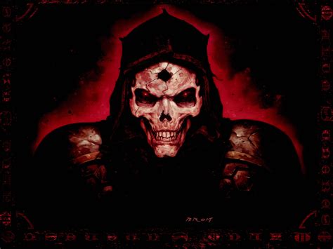 Diablo 2 Quake Fantasy Art Dark Horror Skull Evil Scary