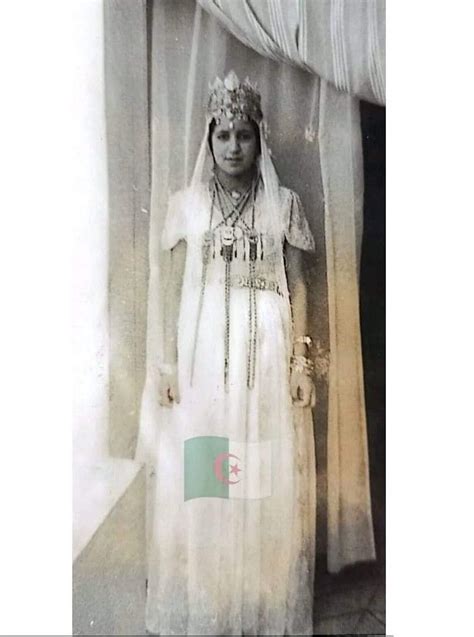 Algerian Lady From Tlemcen Dressed In A Traditional Blouza Ettal