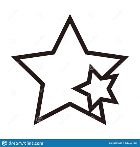 Icono De Dos Estrellas Vector Simple Compuesto Por Blanco Y Negro