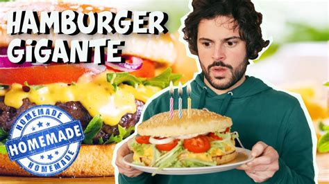 Hamburger Gigante Fatto In Casa Cucina Buttata Youtube