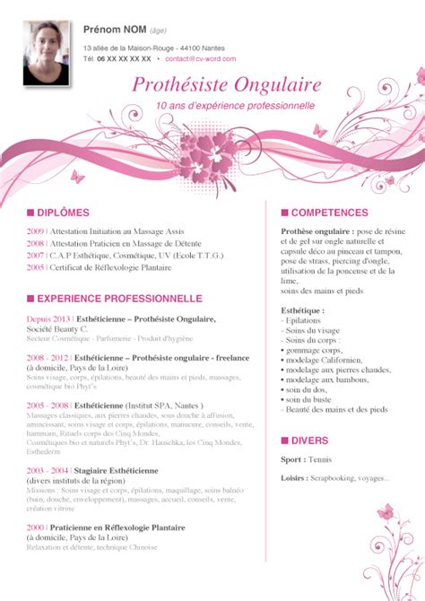 Exemple de cv europass esthéticienne - laboite-cv.fr
