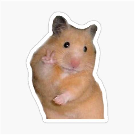 Peace Hamster Meme Sticker For Sale By Ktthegreat Redbubble