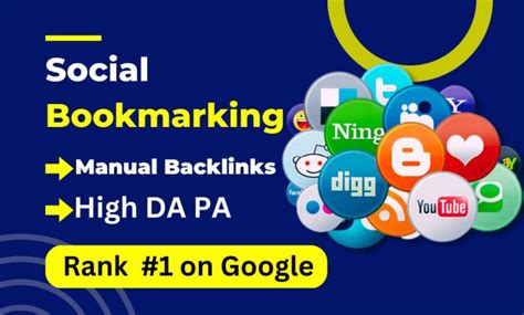 Manually Build Social Bookmarking Seo High Da Pa Dofollow Backlinks By Optimizer Seo Fiverr