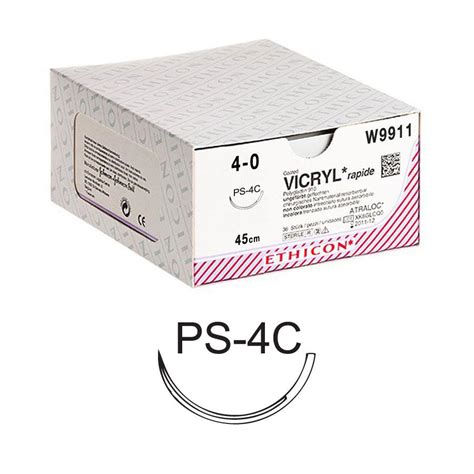 Ethicon Vicryl Rapide 40 18 Vicryl Rapid Absorbable Coated Suture