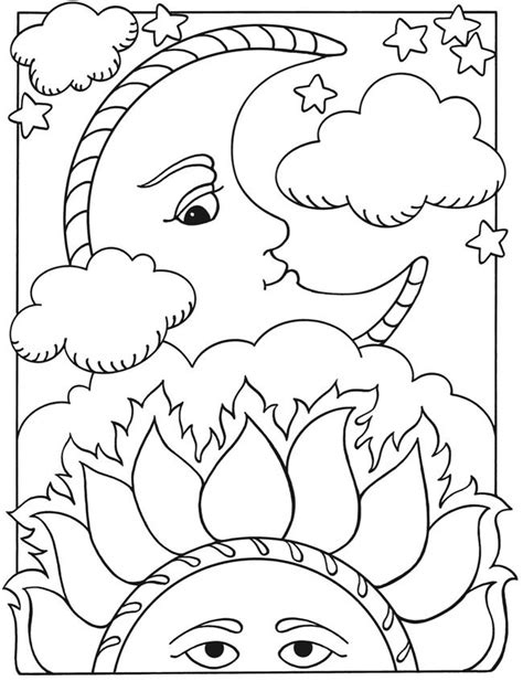 Sun And Moon Coloring Pages To Download And Print For Free