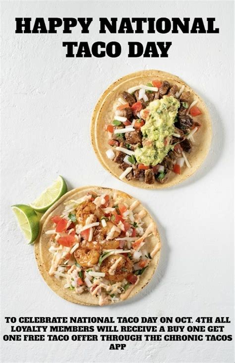 Celebrate National Taco Day With Chronic Tacos Limited Time Offer