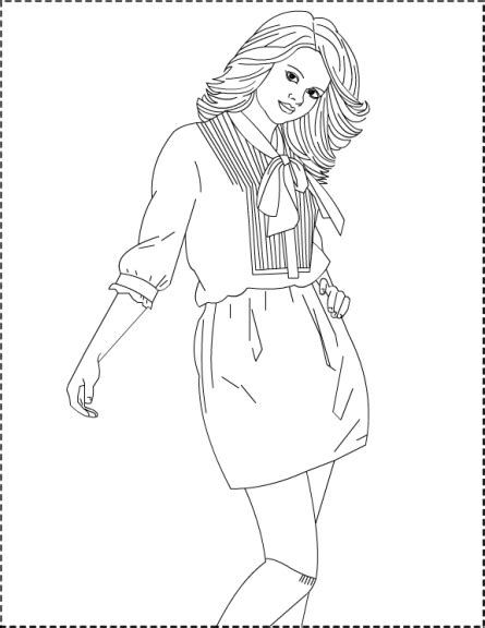Selena Gomez Coloring Page To Print