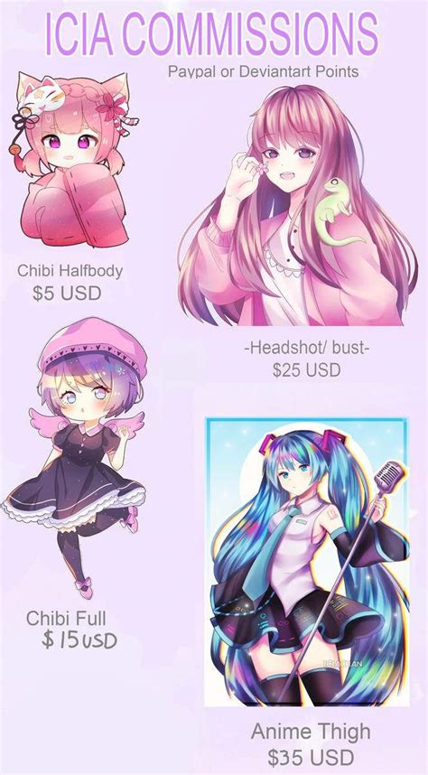 Commission Prices Anime Art Amino