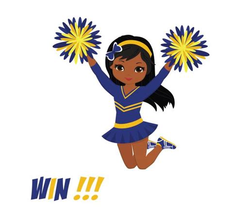 African American Cheerleader Illustrations Royalty Free Vector