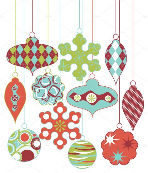 Christmas Ornament Vectors And Clipart Christmas Pictures Vintage Modern Christmas Ornaments