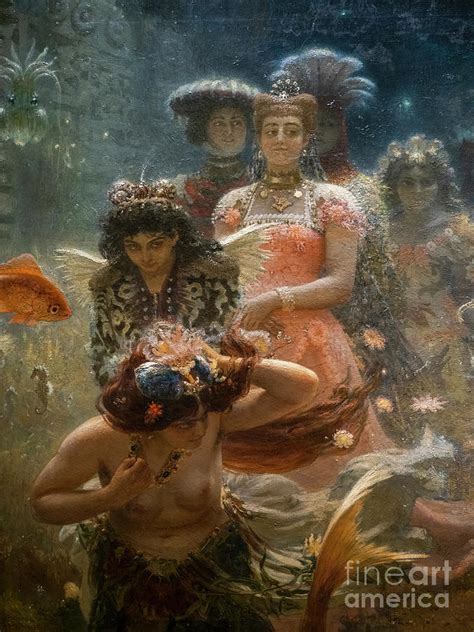 Sadko In The Underwater Kingdom Detail Painting By Ilya Efimovich