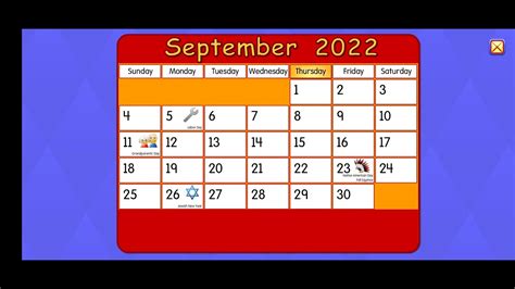 Starfall Calendar September 2022 Youtube