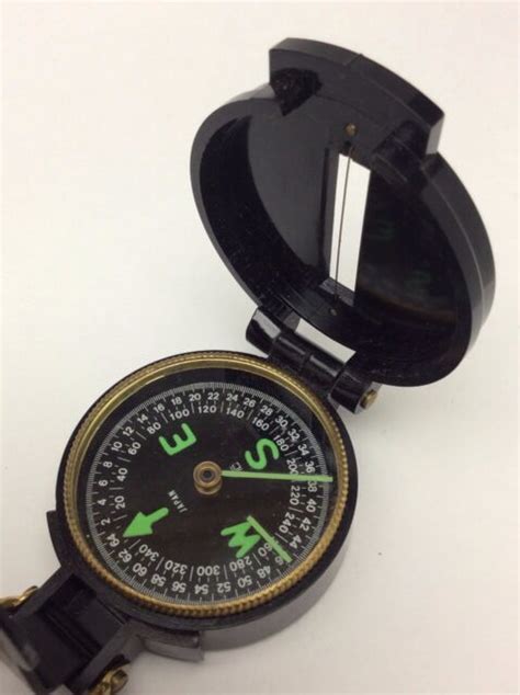 Engineer Directional Compass Vintage Black Plastic Compass Navigation