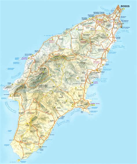 Rhodes Island Map Resorts Beaches Sights Excursions Hotels