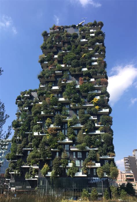 Vertical Forest In Milan Italy Good Way Of Using Greenery On A Facade