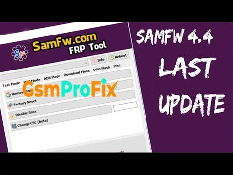 Samsung FRP Bypass SamFw Frp Tool 4 4 One Click Samsung Frp Remove