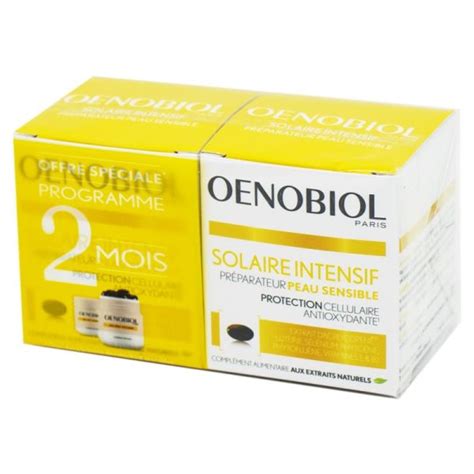 Oenobiol Solaire Intensif Préparateur Peau Sensible 2x 30 Capsules
