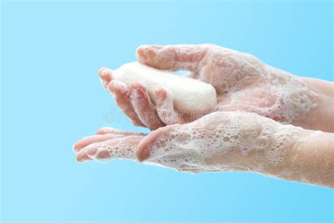 Washing Hands With Soap Stock Photo Image Of Bacteria 174125486