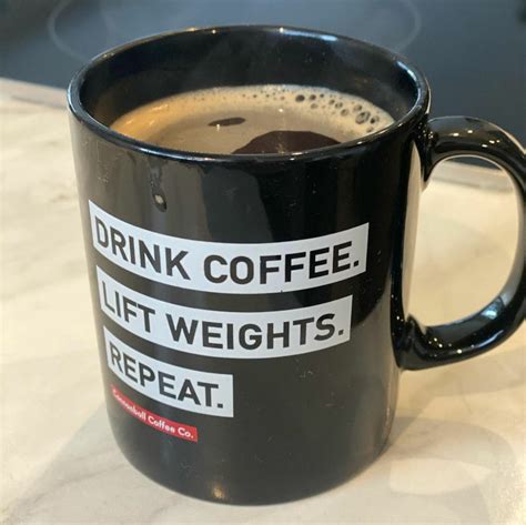Drink Coffee Lift Weights Mug