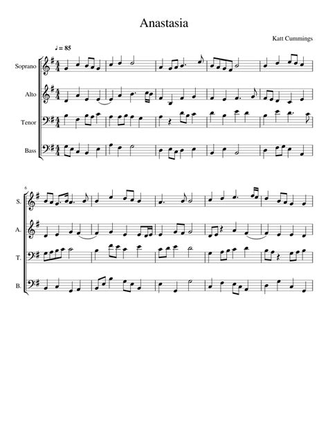 Anastasia Sheet Music For Bass Solo Download And Print In Pdf Or