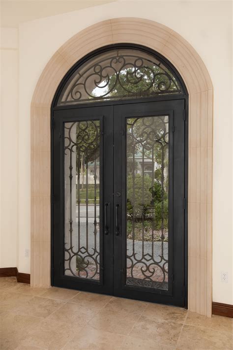 Wrought Iron Double Entry Door Designed By Owner And Made In Mexico