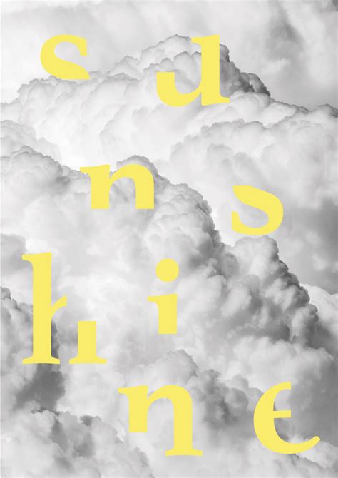 Poster Sunshine Clouds Typography Cloud Typography Graphic Design