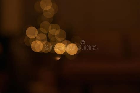Blurred Night Background Of Indoor Interior Decorated For Chrismtas