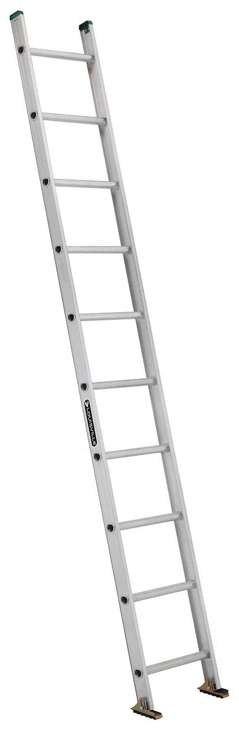 Louisville 10 Ft Aluminum Straight Ladder 225 Lb Load Capacity 17 18