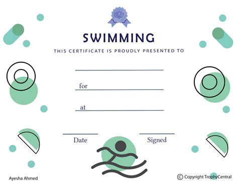 Free Printable Swimming Certificates Printable Templates