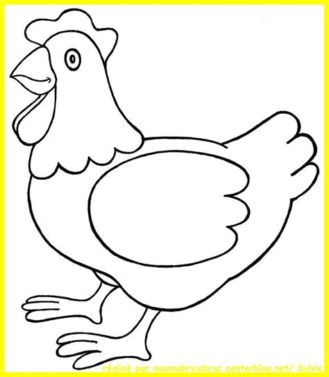Coloriage Poule à colorier - Dessin à imprimer | Coloriage paques