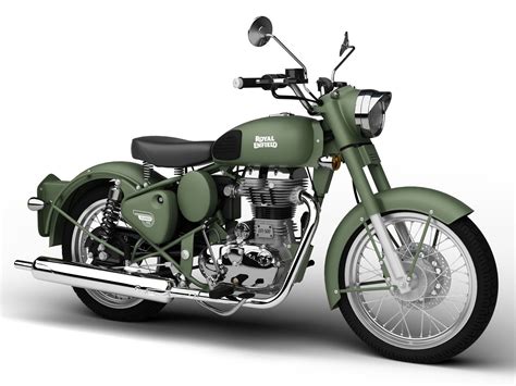 Royal enfield has announced the launch of a new himalayan with an engine tuned to meet the new bs6 indian emission regulations. Royal Enfield Classic Battle Green 2016 3D model