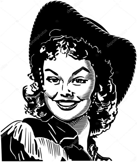 Retro Cowgirl Illustrarion Stock Vector Image By ©retroclipart 56691209