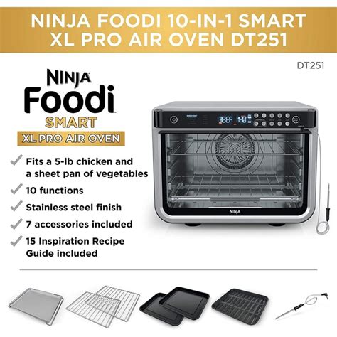 Ninja DT251 Foodi 10 in 1 Smart XL Air Fry Oven and Toaster