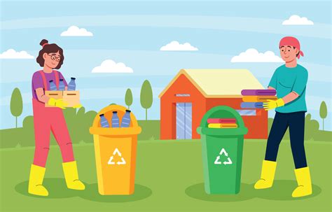 People Recycling At Home Concept Background 8516242 Vector Art At Vecteezy