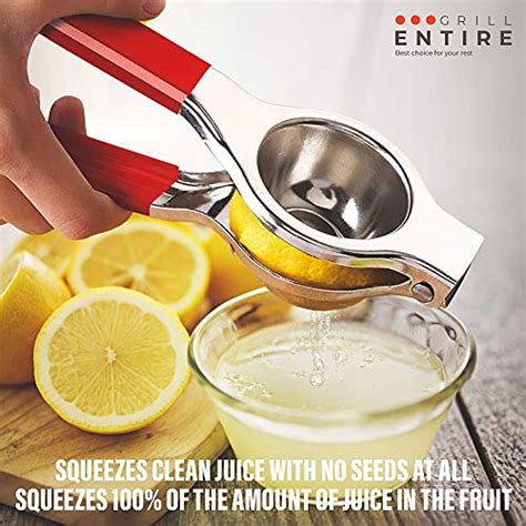 Manual Lemon Squeezer Citrus Juicer 2 In 1 Professional 304 Stainless