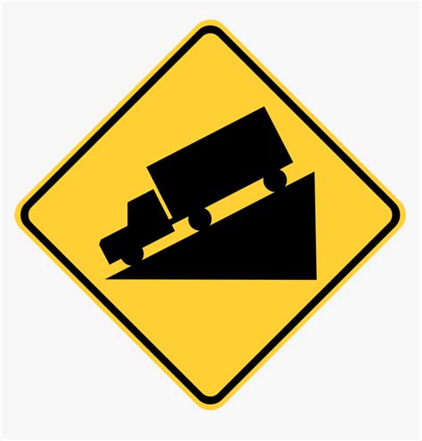 File Mutcd W7 1 Svg Warning Road Signs Clipart Steep Hill Sign