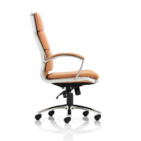 Unique products international co., ltd. Olney Bonded Leather Office Chair In Tan With Arms High ...