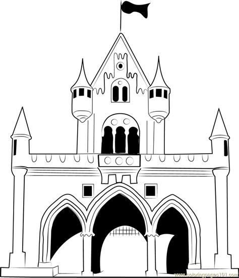 Disney World Castle Coloring Pages Easy