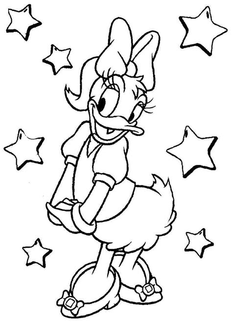 Daisy wearing flamingo glasses pdf link. Daisy duck coloring pages to download and print for free