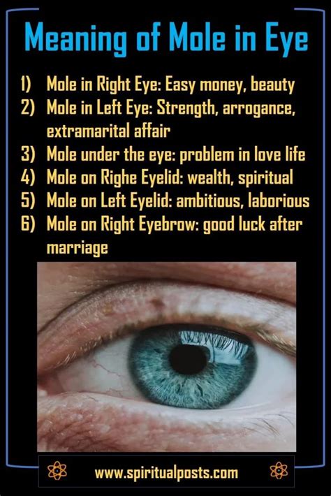Mole In Eye Meaning Eyeball Eyelid Eyebrow Moles Eye Meaning Yoga