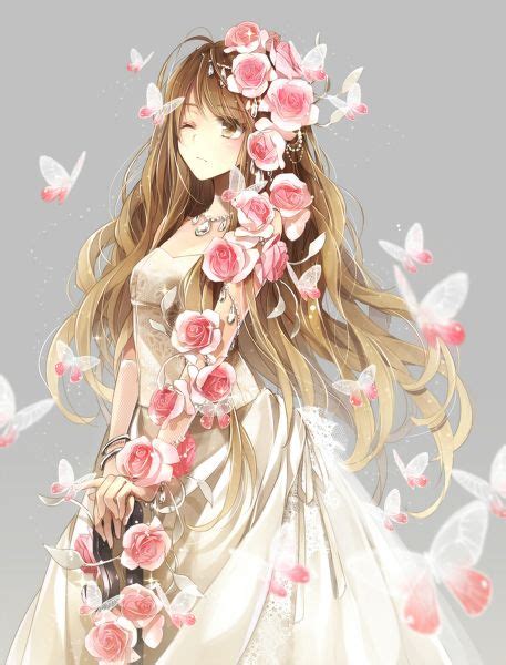 Anime Girl With Flowers Anime Pinterest Anime Flowers And Girls