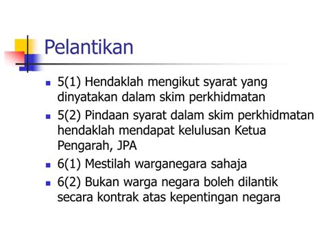 Datuk rizal mansor, pembantu kepada isteri perdana menteri, datin seri rosmah mansor, telah melanggar peraturan yang dikenakan ke atas penjawat awam dengan. PPT - Peraturan-peraturan Pegawai Awam (Pelantikan ...