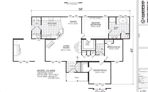 Triple Wide Modular Floor Plans Floorplans Click