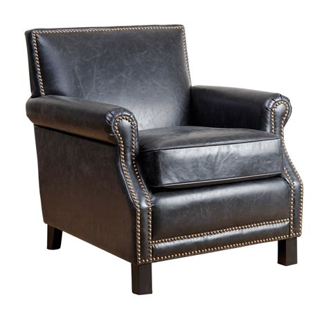 An accent chair is a great addition to almost any space; Abbyson Living Chloe Leather Club Chair - Transitional ...